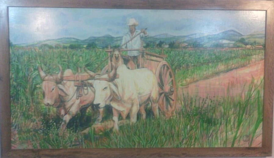 Jornalero, work by Fernando M. Águila — mixed media