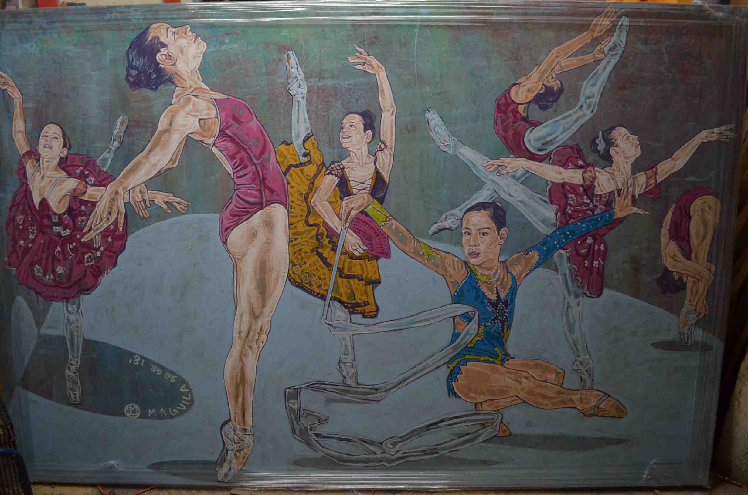 Little dancer, work by Fernando M. Águila — acrylic on canvas