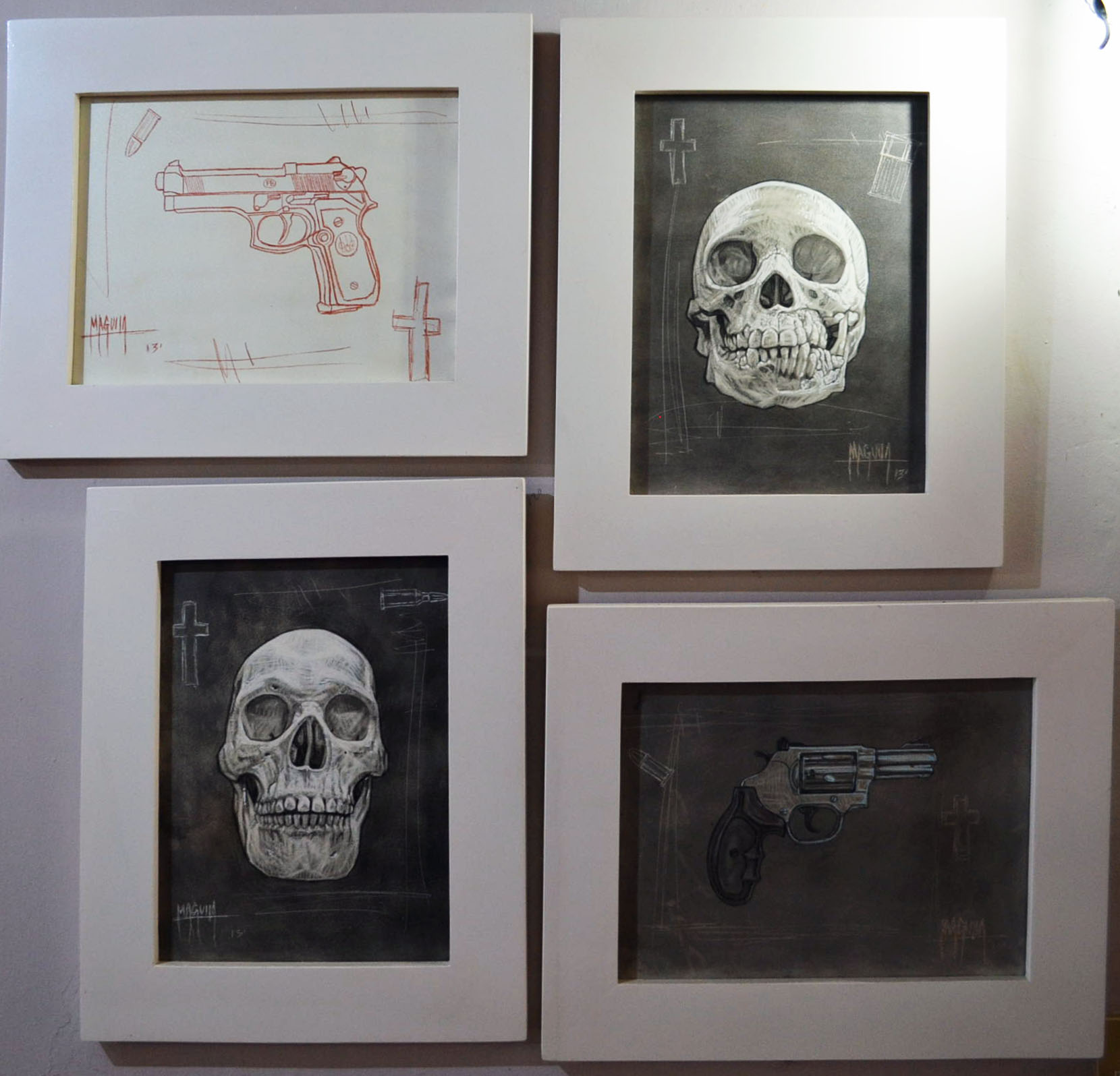 Live in Mexico, work by Fernando M. Águila — pyroxylin on mdf