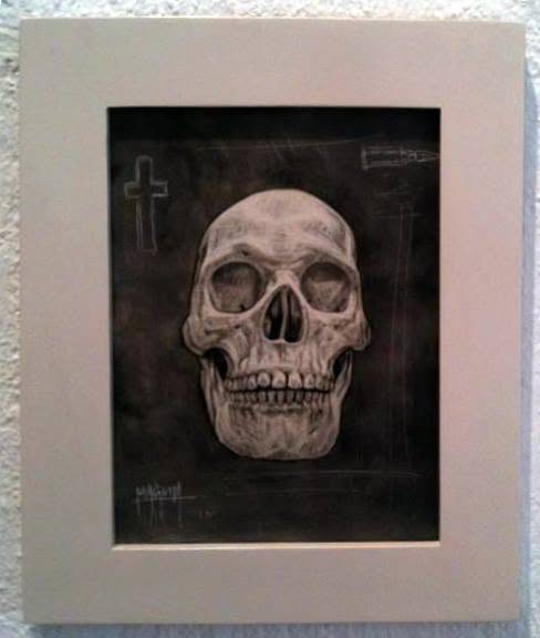 Skull I, work by Fernando M. Águila — mixed media
