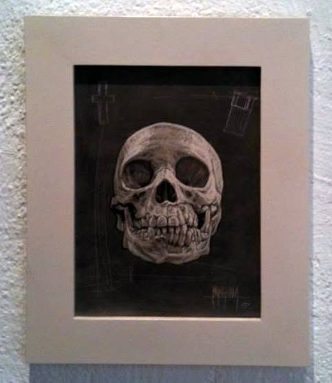 Skull II, work by Fernando M. Águila — mixed media