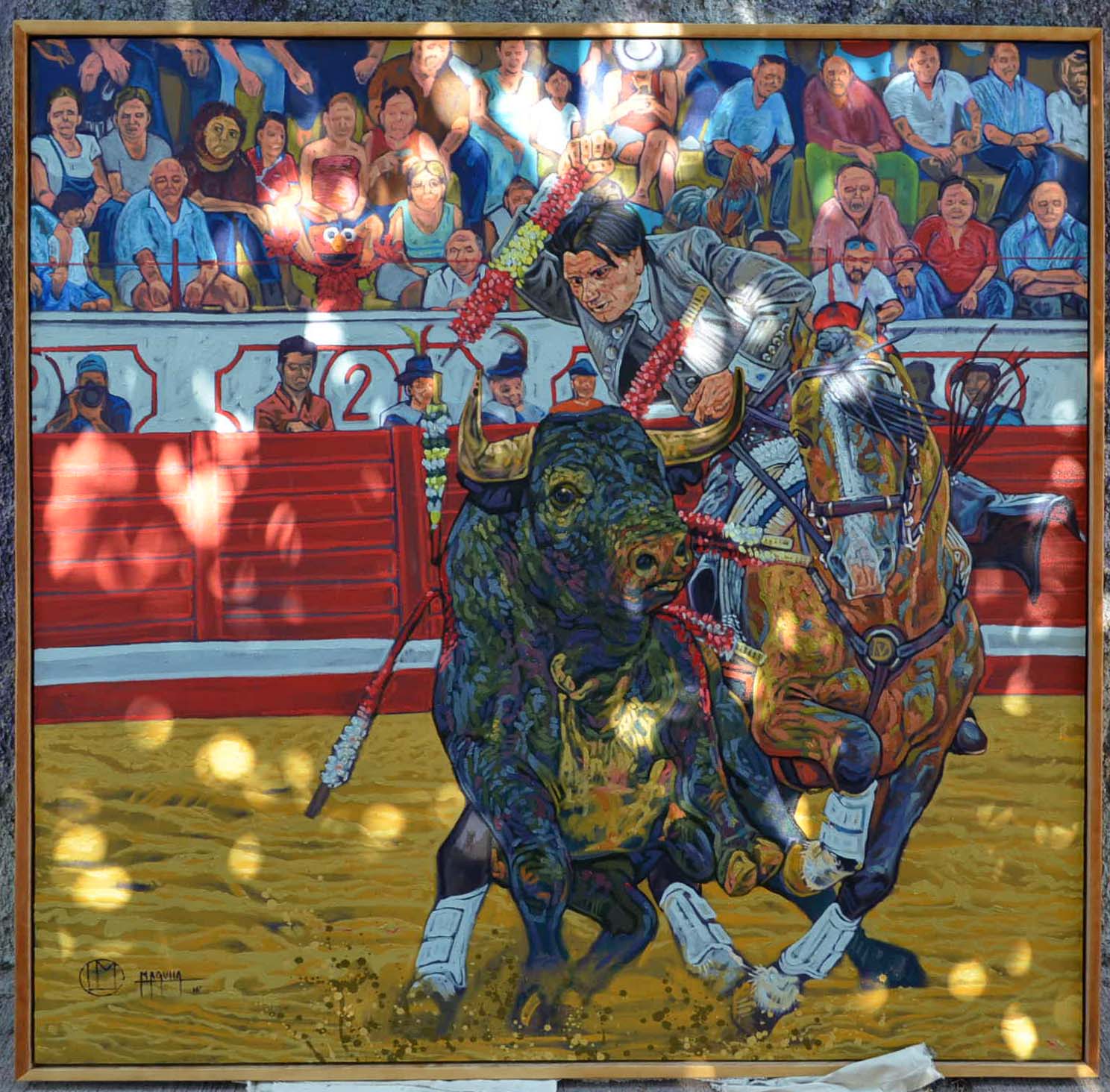 Tauromaquia goyera, work by Fernando M. Águila — oil on canvas