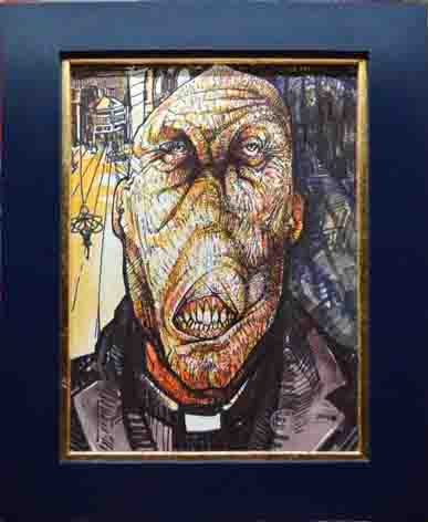 Visión mediática actual de religioso católico moderno, work by Fernando M. Águila — mixed media